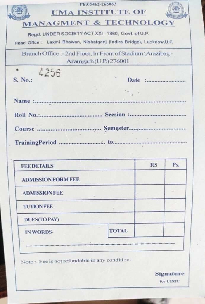 Fee Receipt O Level Notes - Fee Receipt 692x1024